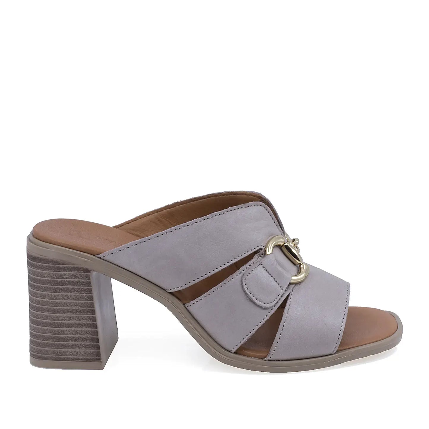 Papuci damă casual-eleganți Anna Viotti D58-3032 gri, vedere laterală dreapta, confortabili și moderni