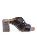 Papuci dama casual-eleganti Anna Viotti D58-3032 negri, vedere laterala dreapta, cu toc stabil de 7,5 cm