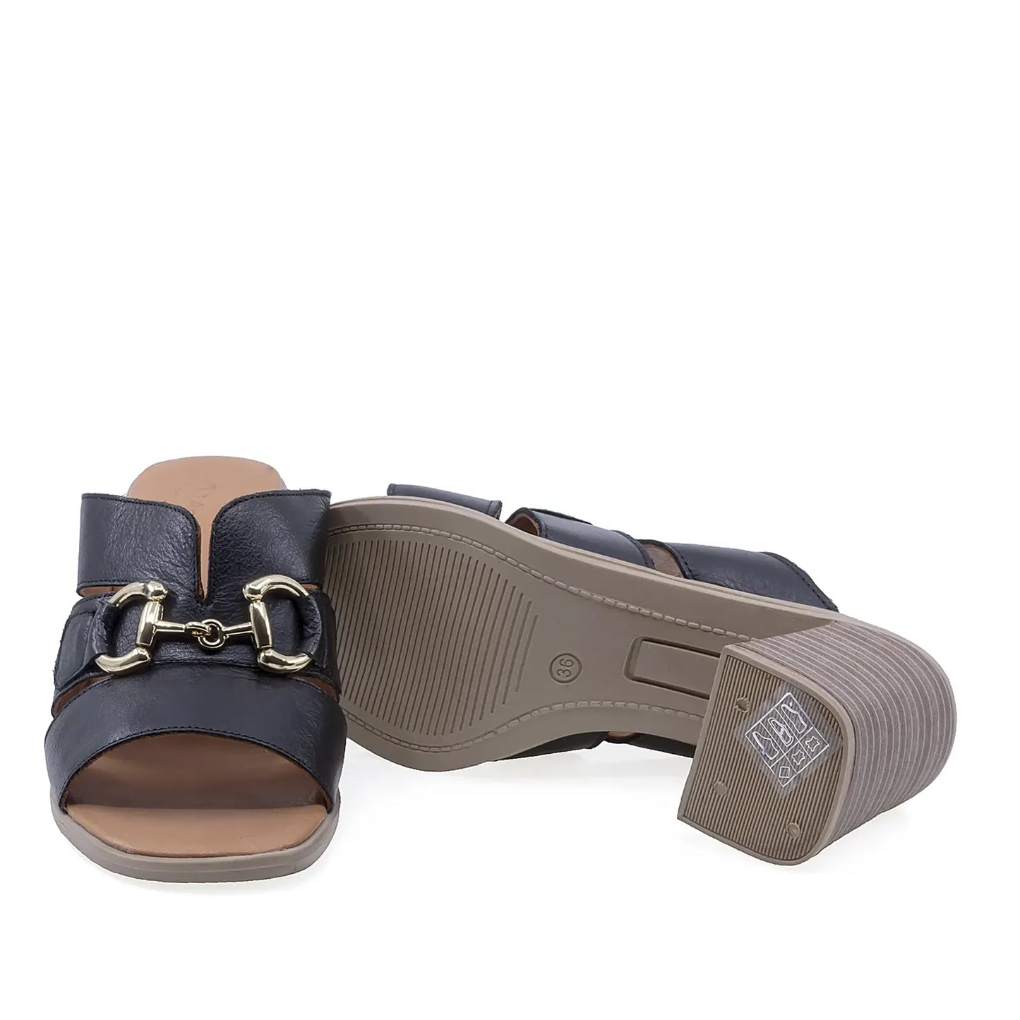 Papuci dama Anna Viotti D58-3032 cu talpa turnata si toc de 7,5 cm pentru confort si stabilitate