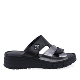 Papuci dama Anna Viotti D60-453 negri, vedere laterala dreapta, model casual confort