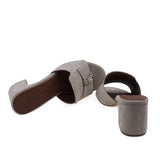 Papuci dama Anna Viotti D105-N6295 cu brant confortabil din mesina naturala pentru purtare zilnica
