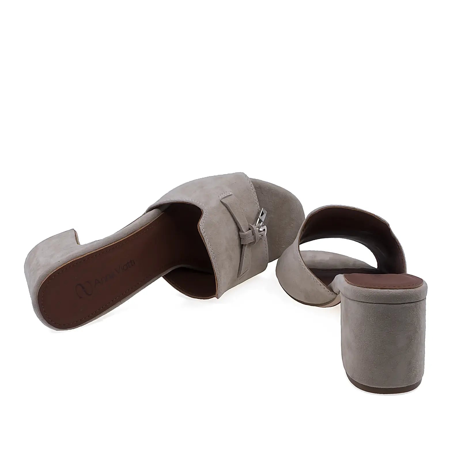 Papuci dama Anna Viotti D105-N6295 cu brant confortabil din mesina naturala pentru purtare zilnica