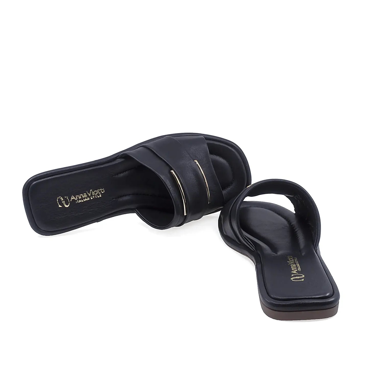 Papuci dama Anna Viotti D75-29622 interior din mesina naturala pentru confort ridicat