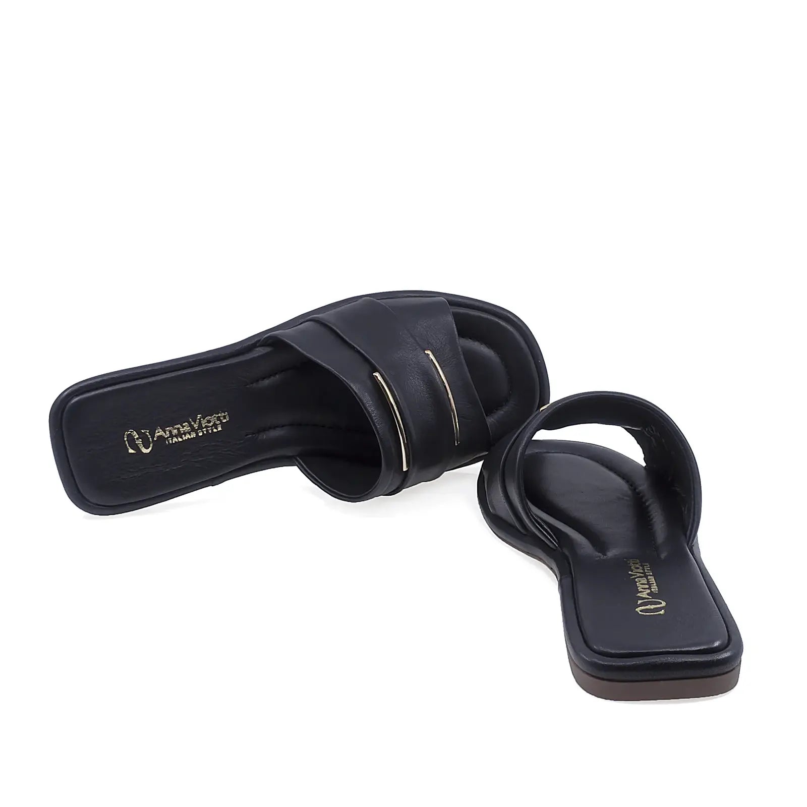 Papuci dama Anna Viotti D75-29622 interior din mesina naturala pentru confort ridicat