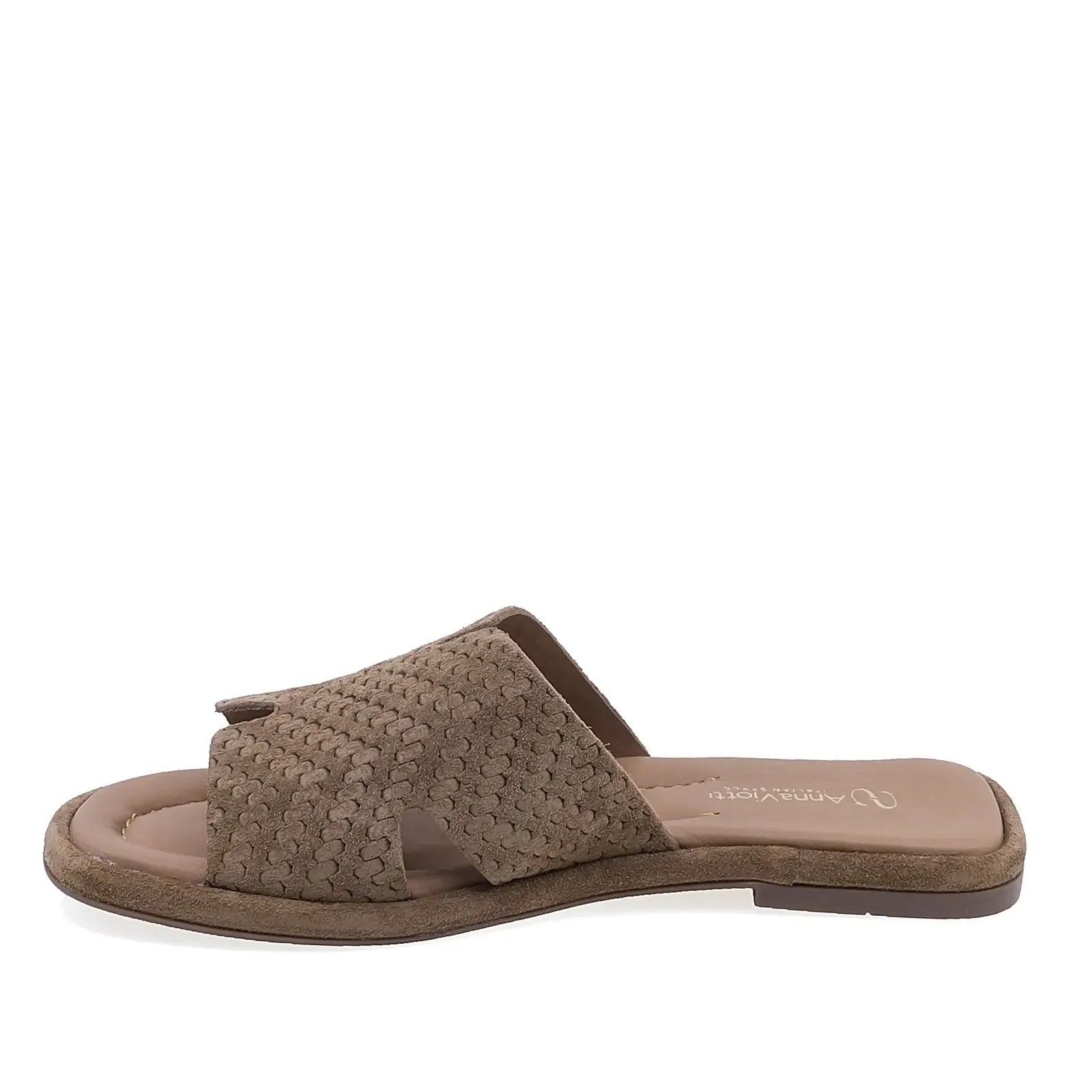 Papuci dama coniac Anna Viotti D75-29645 vedere lateral stanga design modern casual
