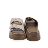 Papuci dama casual Anna Viotti D202-82370 vedere spate piele naturala ivory design elegant