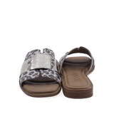 Papuci dama casual Anna Viotti D57-16231 vedere spate piele naturala leopard auriu design modern