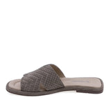 Papuci dama casual piele intoarsa Anna Viotti D75-29645 gri vedere lateral stanga stil modern