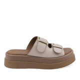 Papuci dama casual Anna Viotti D202-82370 din piele naturala ivory vedere laterala dreapta confortabili