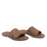 Papuci dama casual Anna Viotti D19-359 taba din piele naturala vedere din fata design modern