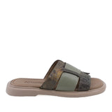 Papuci dama casual Anna Viotti D57-618 din piele naturala verde vedere laterala dreapta comozi si moderni