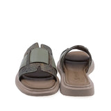 Papuci dama casual Anna Viotti D57-618 vedere din spate piele naturala verde design casual elegant