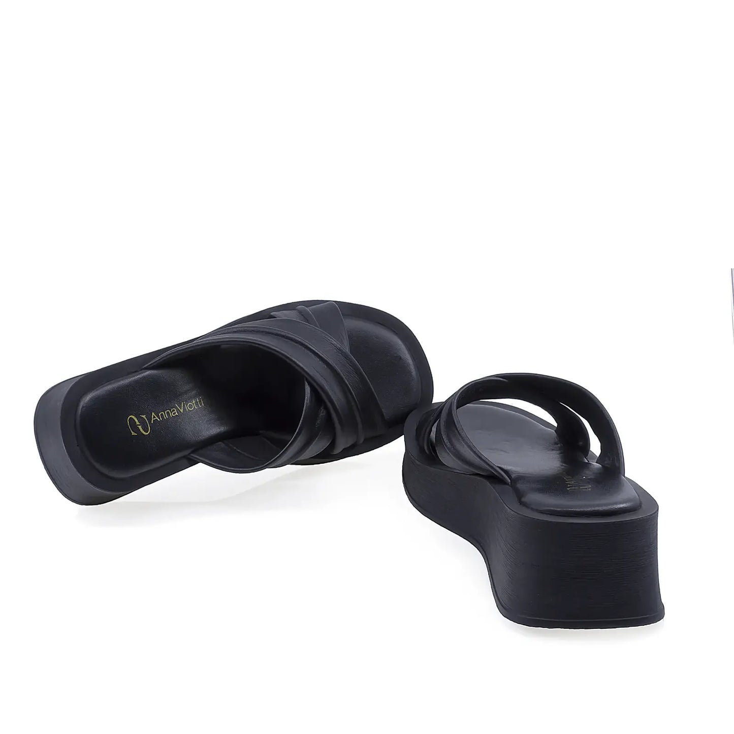 Papuci dama Anna Viotti D202-82406 cu interior din mesina naturala pentru confort si respirabilitate