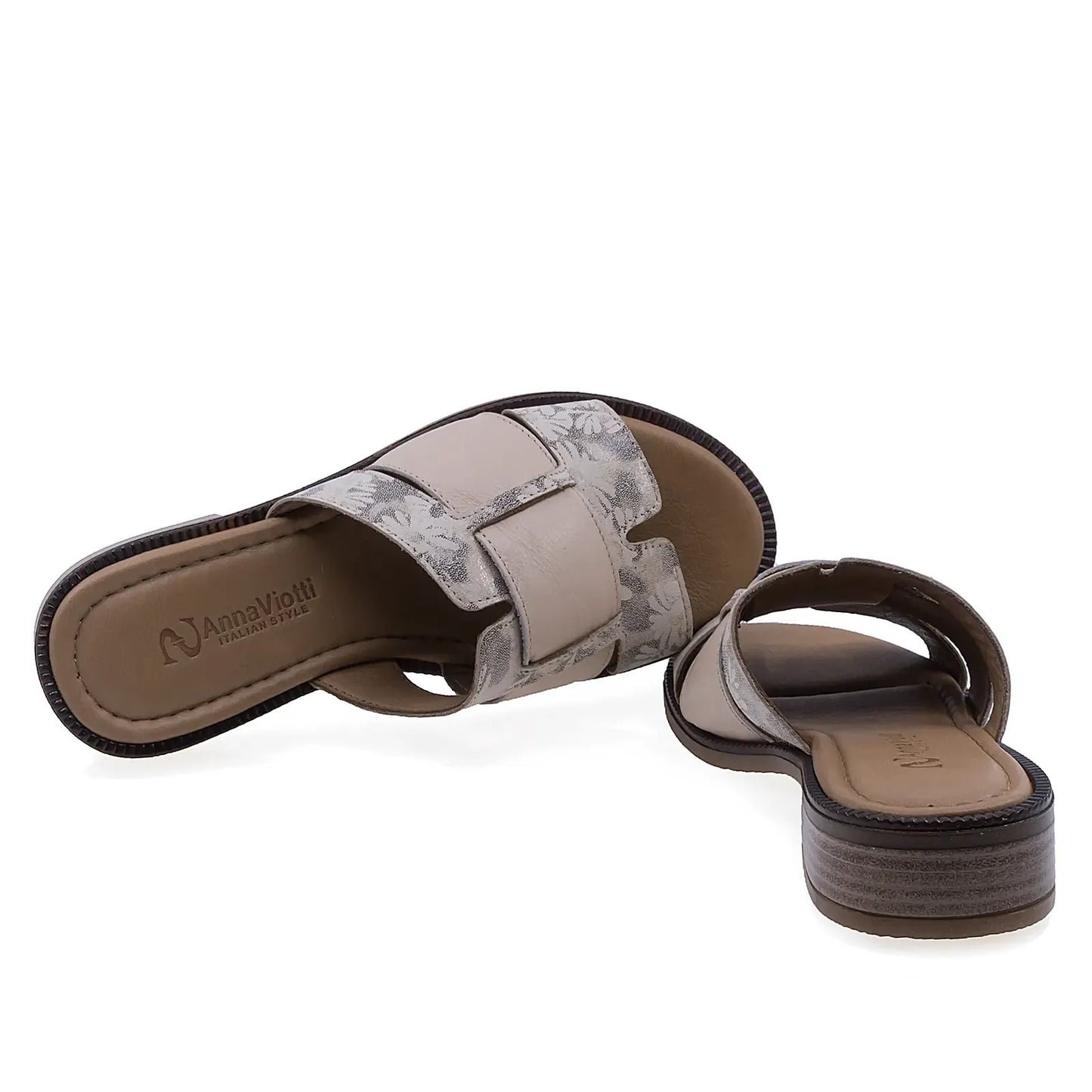 Papuci dama Anna Viotti D57-26306 cu mesina naturala moale pentru confort ridicat la purtare