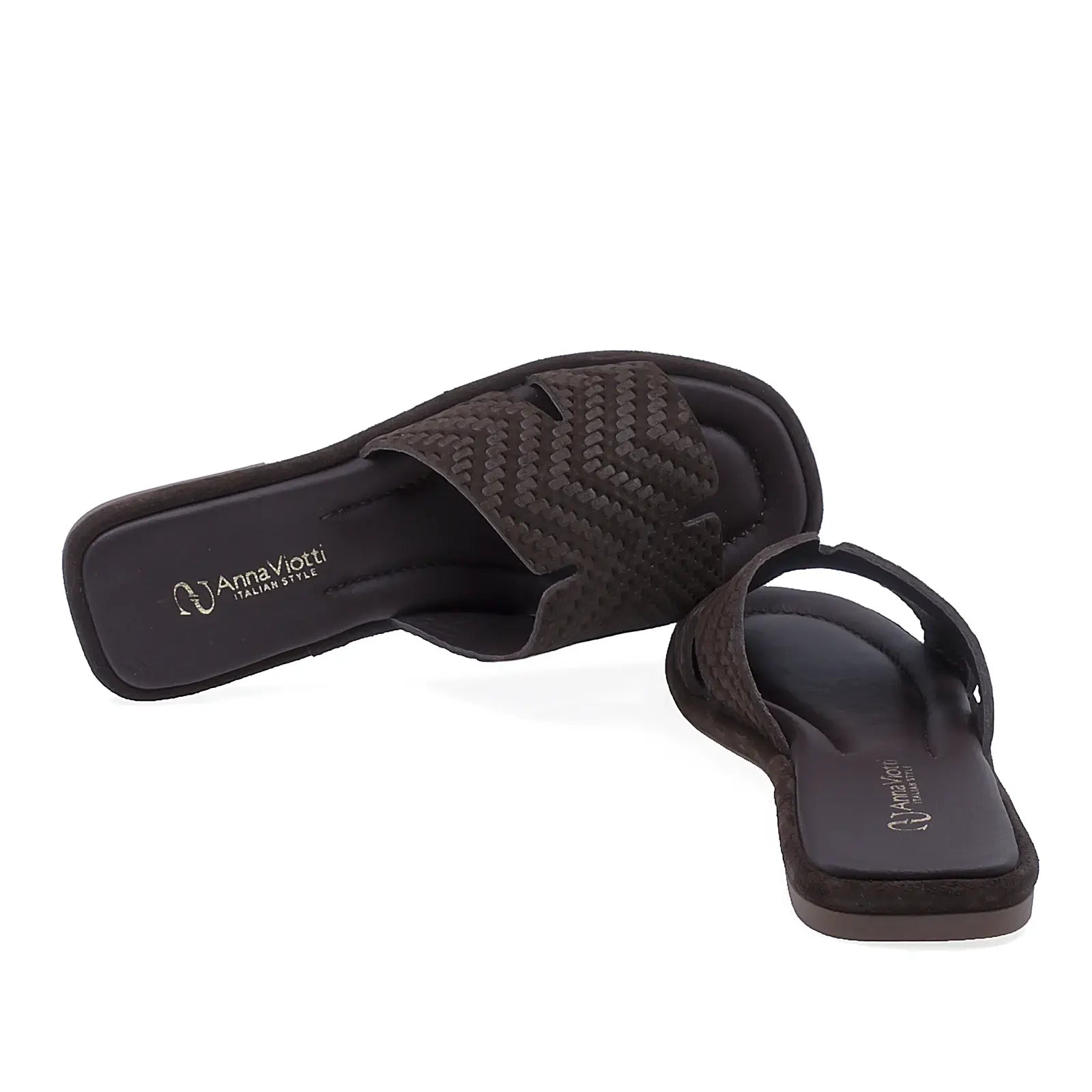 Papuci dama Anna Viotti D75-29645 cu mesina naturala confortabila pentru purtare zilnica