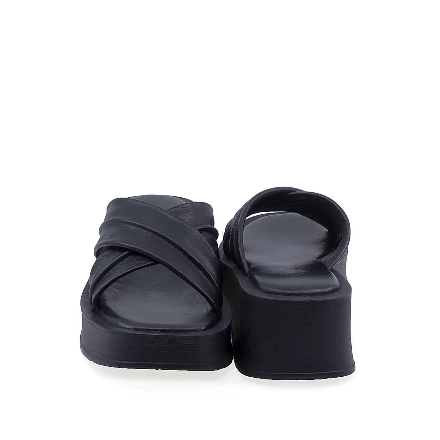 Papuci dama Anna Viotti D202-82406 vedere din spate cu platforma de 5,5 cm si design casual confort