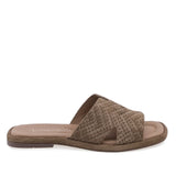 Papuci dama casual Anna Viotti D75-29645 coniac vedere lateral dreapta stil confortabil