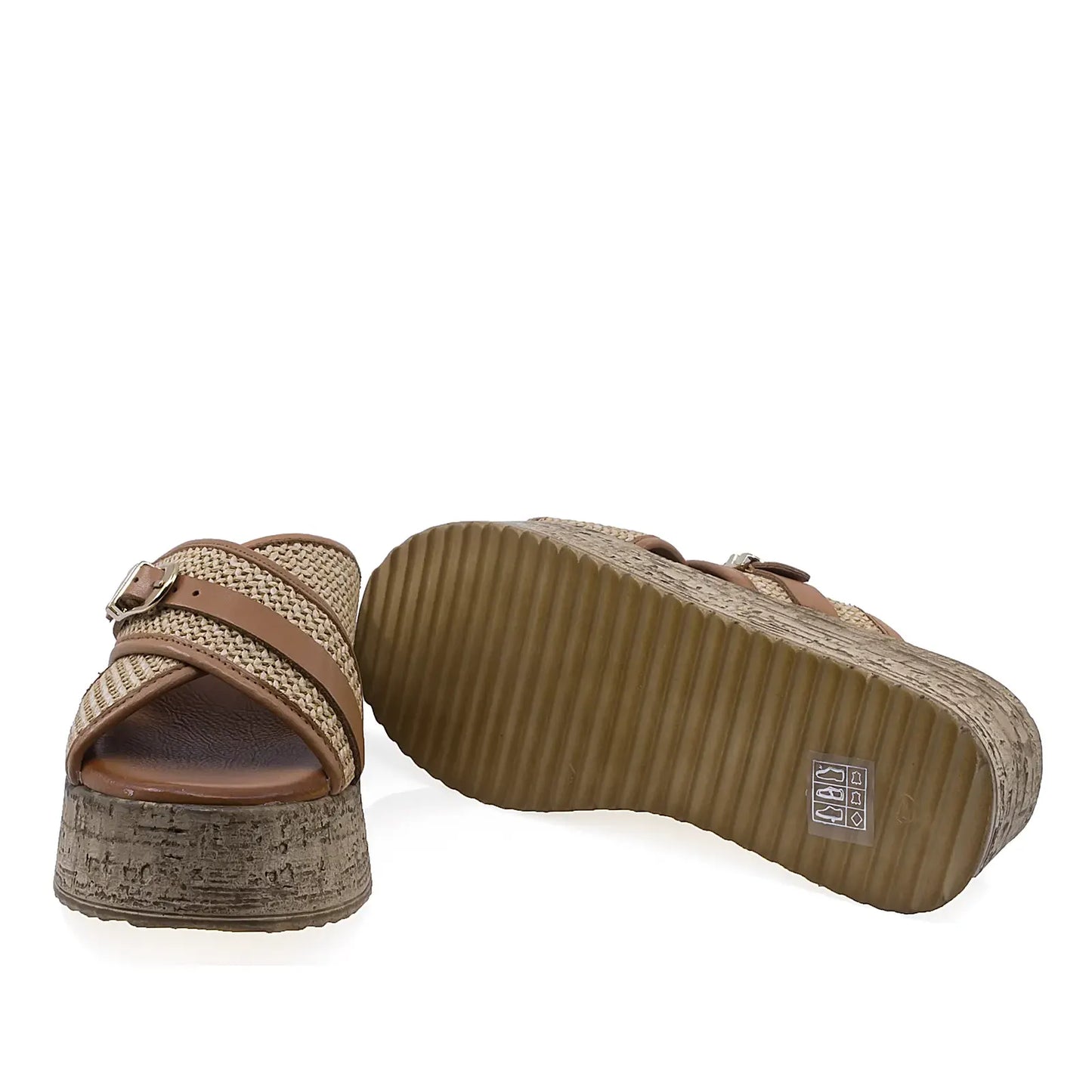 Papuci dama Anna Viotti D58-7001 cu platforma 6 cm spate si 4 cm fata pentru confort si stabilitate