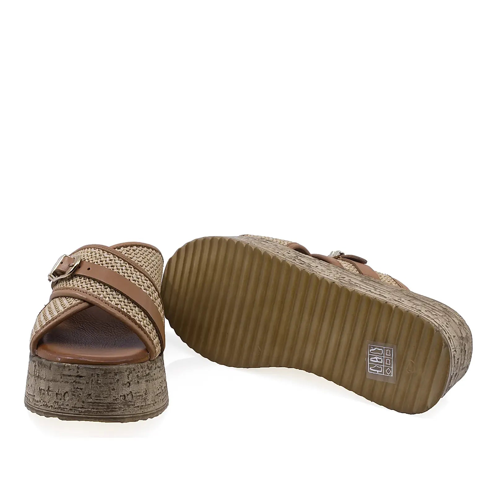Papuci dama Anna Viotti D58-7001 cu platforma 6 cm spate si 4 cm fata pentru confort si stabilitate