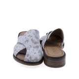 Saboti dama casual Anna Viotti D57-26305 vedere spate piele naturala cu model floral modern