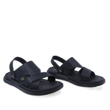 Sandale barbati casual Goretti B111-D172016 negre din piele naturala vedere din fata design modern