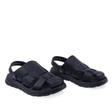 Sandale barbati casual Goretti B111-J25702 negre din piele naturala vedere din fata design modern