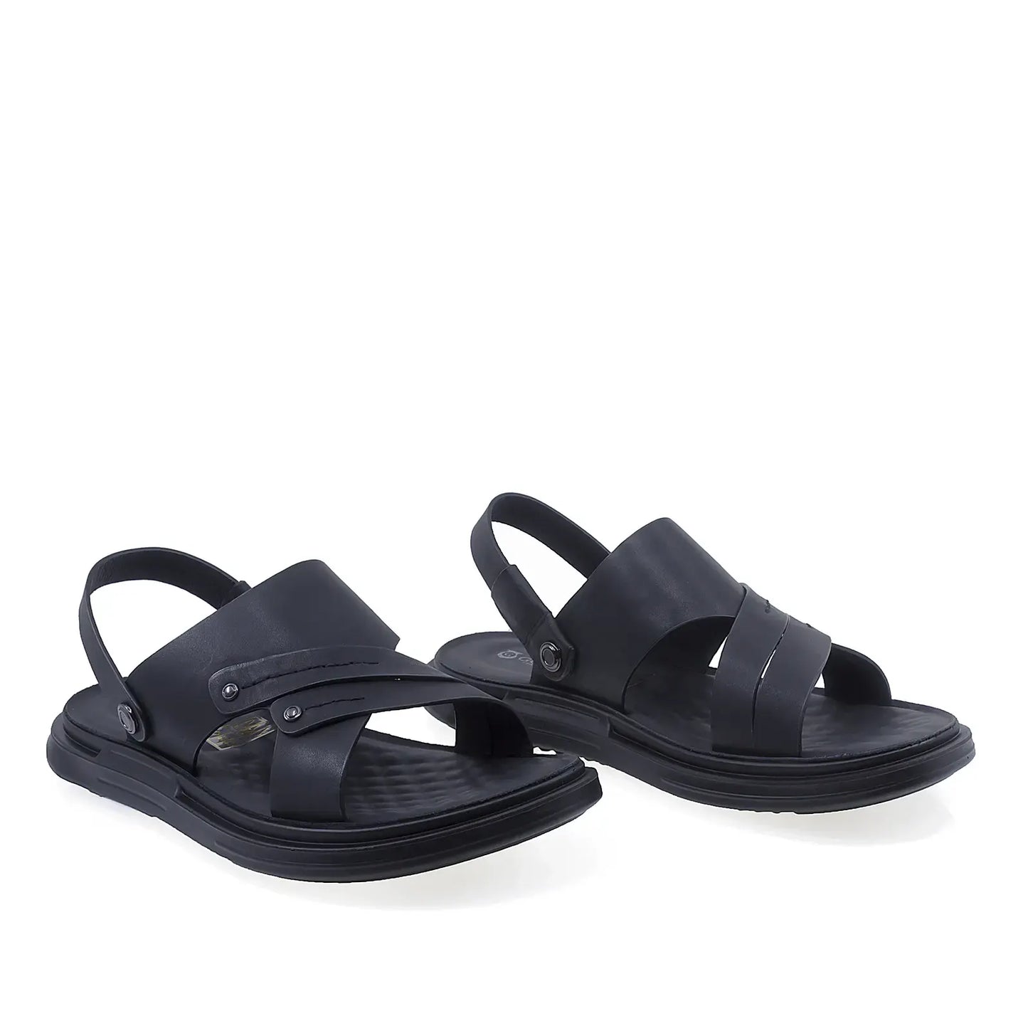 Sandale bărbați Goretti B111-D172011 negre din piele naturală, design casual confortabil pentru vară