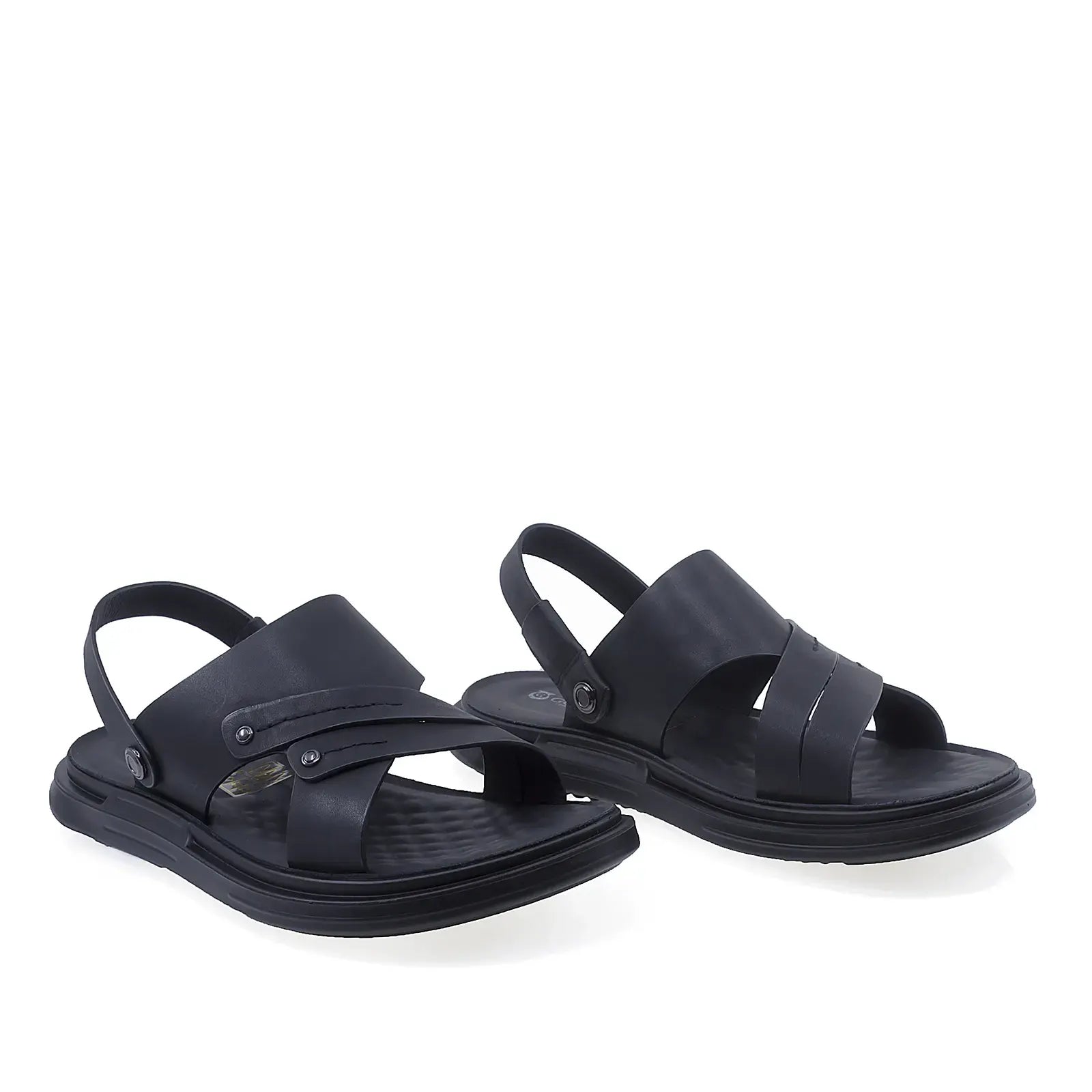 Sandale bărbați Goretti B111-D172011 negre din piele naturală, design casual confortabil pentru vară