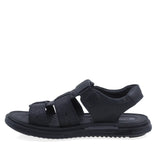 Sandale bărbați Goretti din piele naturală neagră, confort sporit și stil casual modern