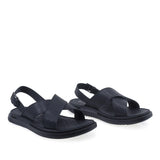 Sandale bărbați Goretti B111-D172014 negre din piele naturală, design casual și confortabil pentru vară