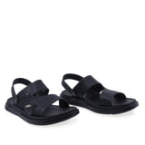 Sandale bărbați Goretti B111-D17204 negre din piele naturală, vedere din față