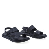 Sandale bărbați Goretti B111-D17209 negre din piele naturală, design casual confortabil pentru vară