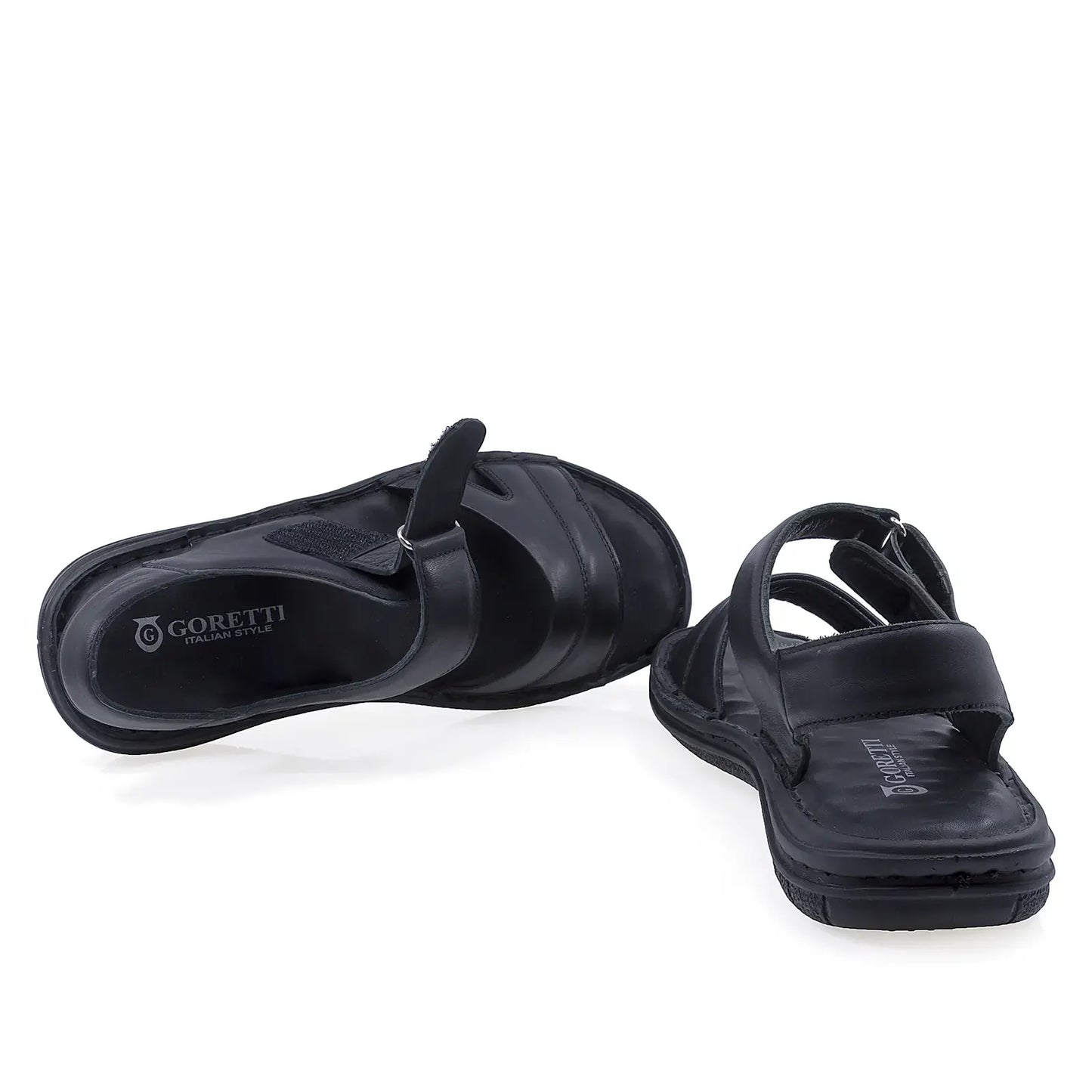 Sandale bărbați Goretti B25-2527 cu talpă flexibilă de 3 cm, concepute pentru mers confortabil