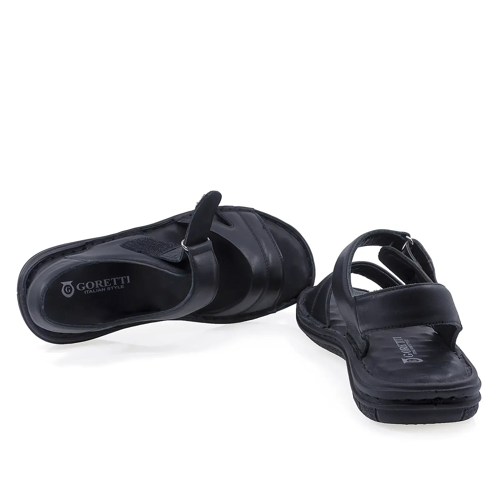 Sandale bărbați Goretti B25-2527 cu talpă flexibilă de 3 cm, concepute pentru mers confortabil