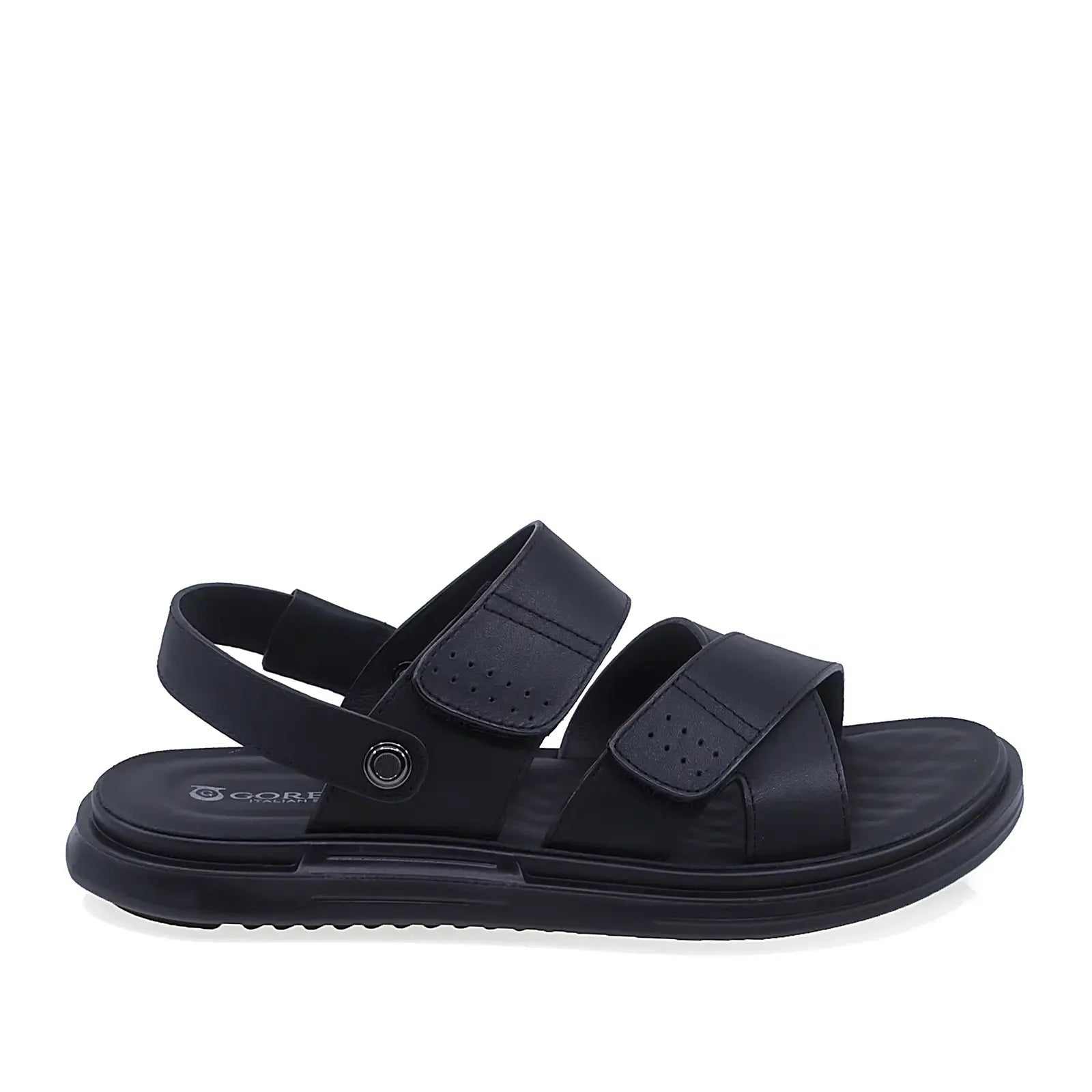Sandale barbati Goretti B111-D17203 piele naturala neagra vedere lateral dreapta talpa flexibila