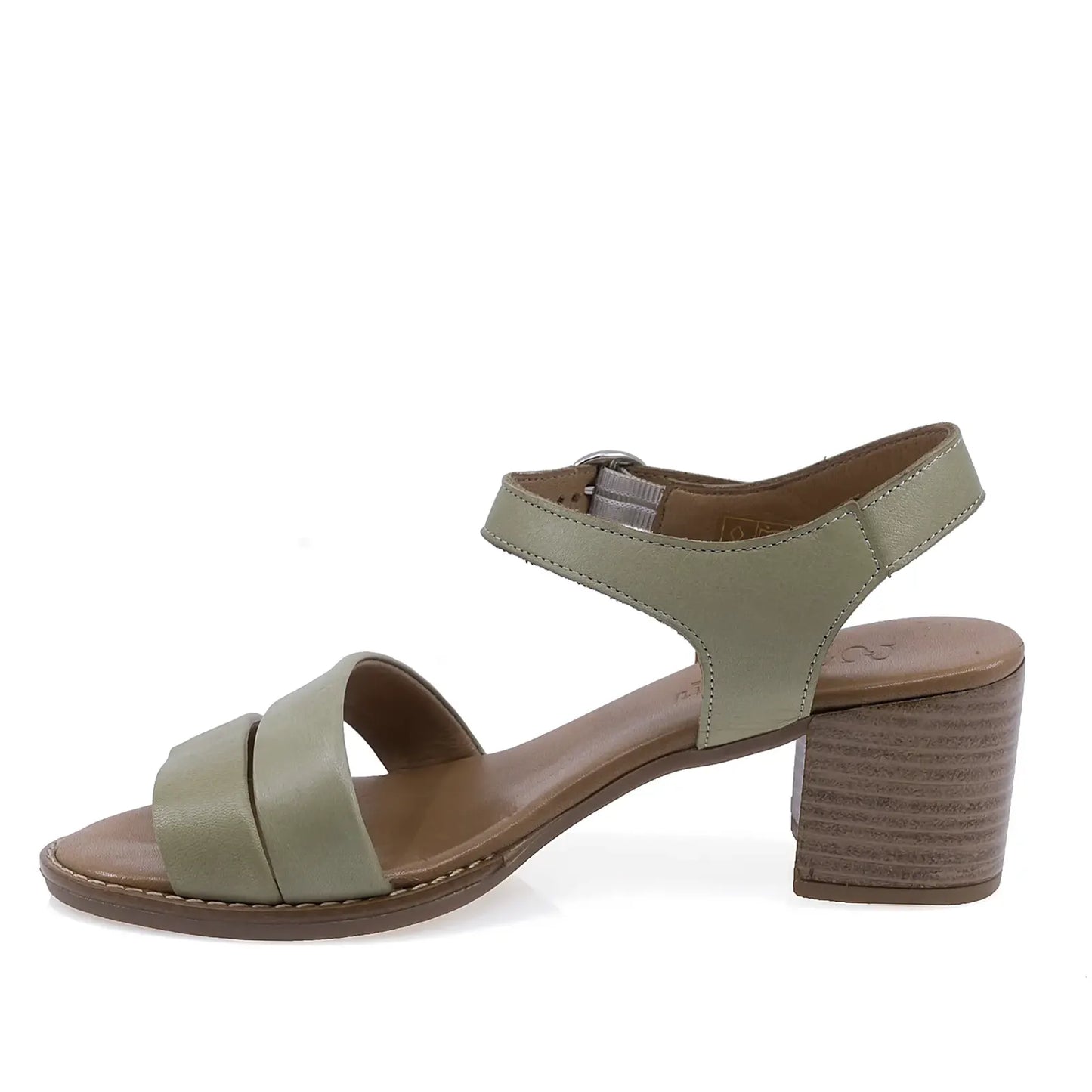 Sandale damă din piele naturală Anna Viotti D12-192 olive, design modern și confort sporit la mers