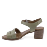 Sandale damă din piele naturală Anna Viotti D12-192 olive, design modern și confort sporit la mers