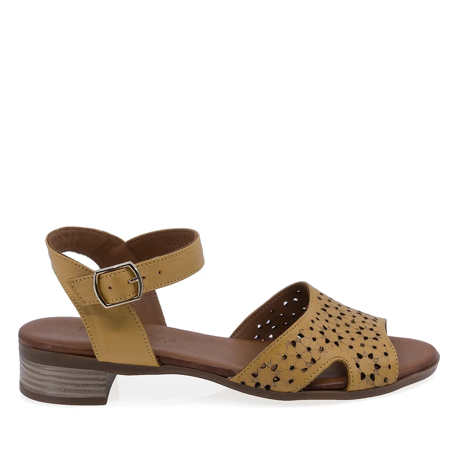 Sandale damă casual elegante Anna Viotti D19-86 galbene, vedere laterală dreapta, confortabile și moderne