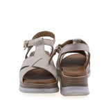 Sandale dama casual Anna Viotti D20-H2987 bej sidef, cu platforma stabila si sistem de inchidere cu catarama