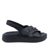 Sandale damă casual Anna Viotti D200-68314 negre, vedere laterală dreapta, confortabile pentru purtare zilnică