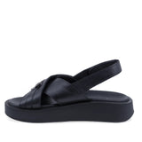 Sandale damă Anna Viotti D200-68314 negre din piele naturală, cu talpă confortabilă și design modern