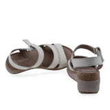 Branț fusbet acoperit cu meșină naturală la sandalele Anna Viotti D200-68411 crem, pentru confort sporit