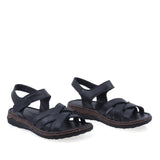 Sandale damă medicinale Anna Viotti D21-1816 negre din piele naturală, confort ergonomic și design modern