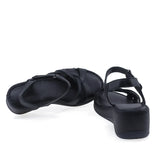 Sandale dama Anna Viotti D21-E246-45 cu brant fusbet acoperit cu mesina naturala pentru confort si respirabilitate