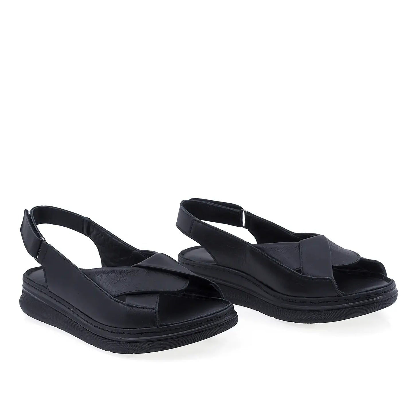 Sandale damă Anna Viotti D21-NDR402 negre din piele naturală