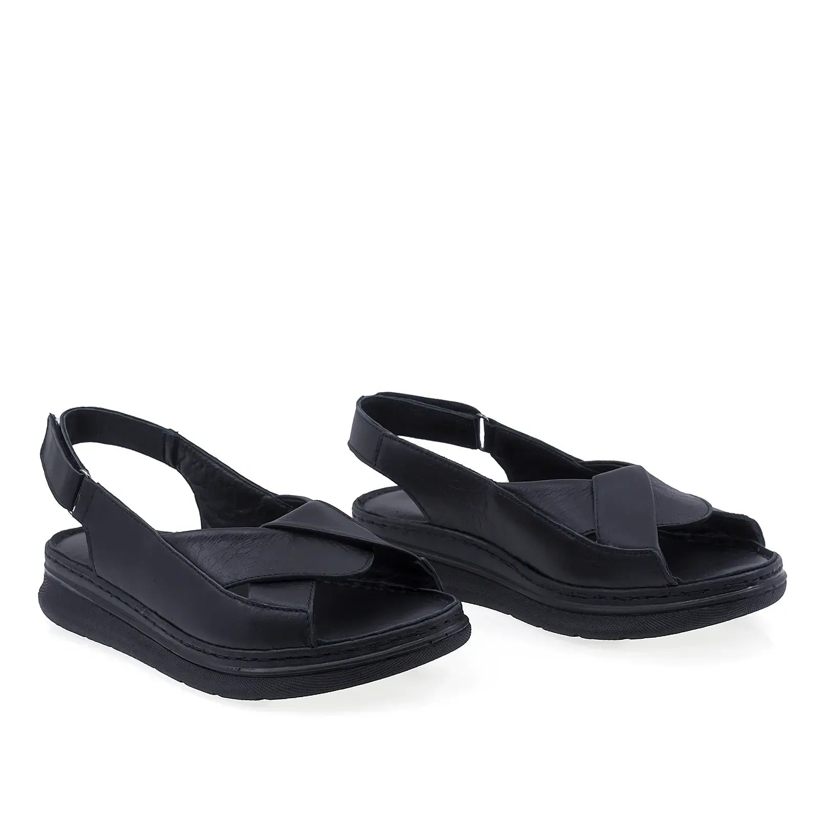 Sandale damă Anna Viotti D21-NDR402 negre din piele naturală
