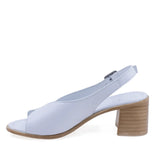 Sandale damă Anna Viotti D22-K102 din piele naturală albă, vedere laterală stângă