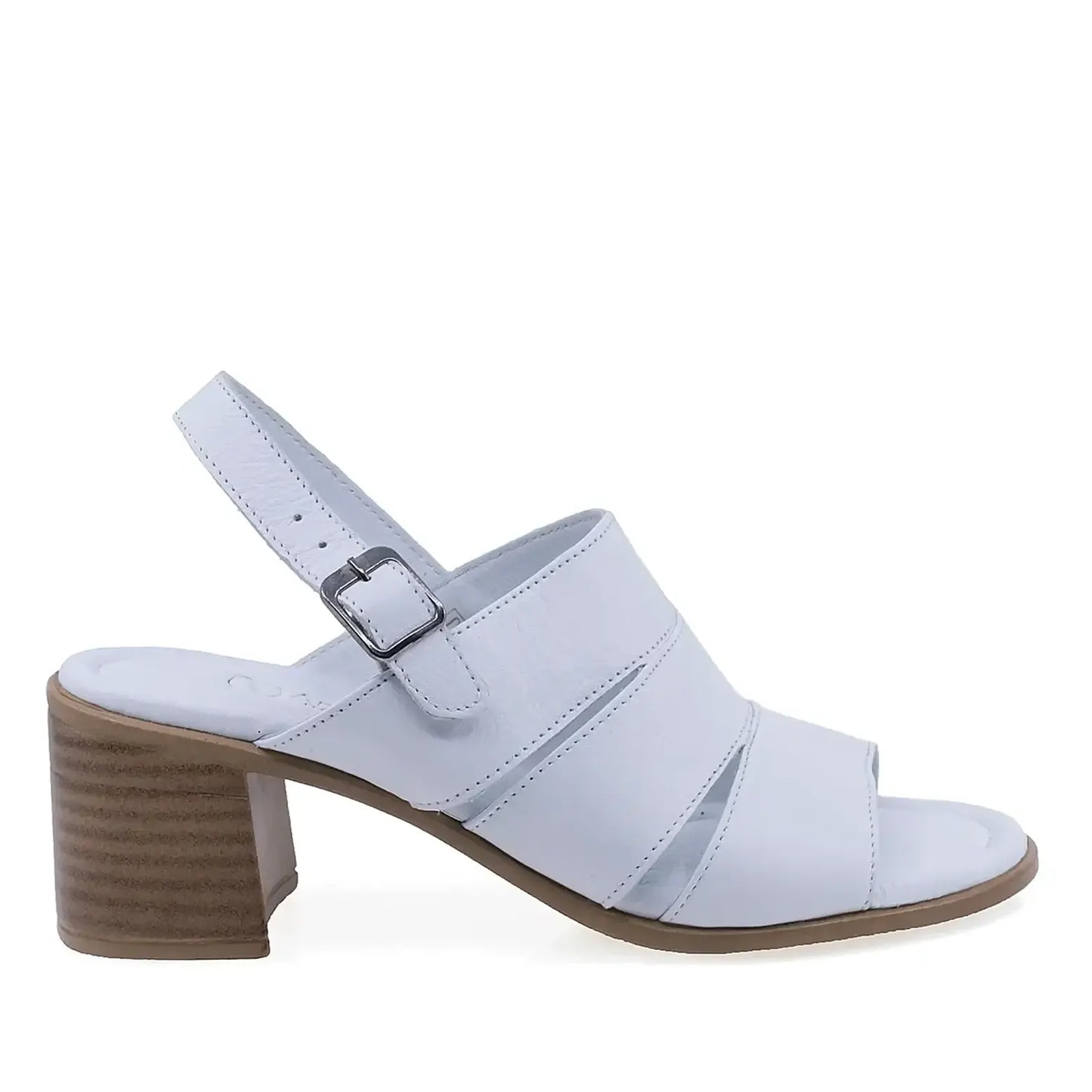 Sandale dama Anna Viotti D22-K521 albe, vedere laterala dreapta, design elegant si confortabil