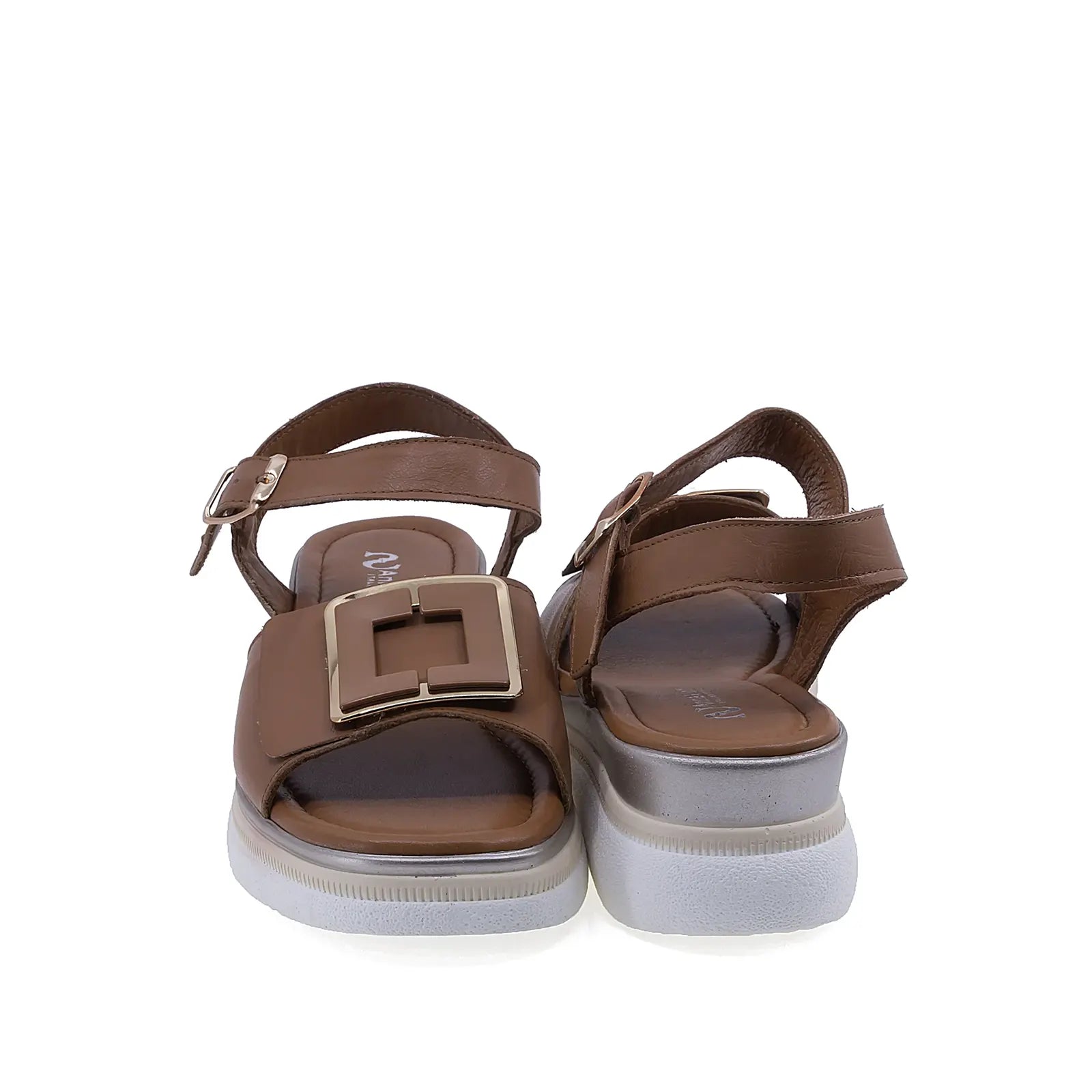 Sandale dama casual Anna Viotti D22-L1060 coniac, cu platforma stabila si design modern pentru utilizare zilnica
