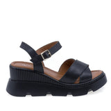 Sandale dama casual Anna Viotti D22-L1233 negre, vedere laterala dreapta, confortabile si usor de purtat zilnic